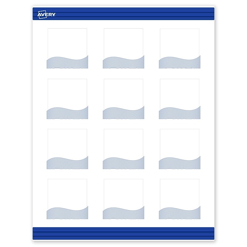 Avery Colorful Design Matte Blank Card, White, 120/Pack (S00-EV3) image 1