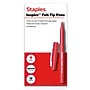 Staples Inspire Felt Tip Pen, Medium Point, 0.7mm, Red Ink, Dozen (ST63328)~#|#~17E0BA52-793B-4371-B6D4A1E95189EA93_sc7