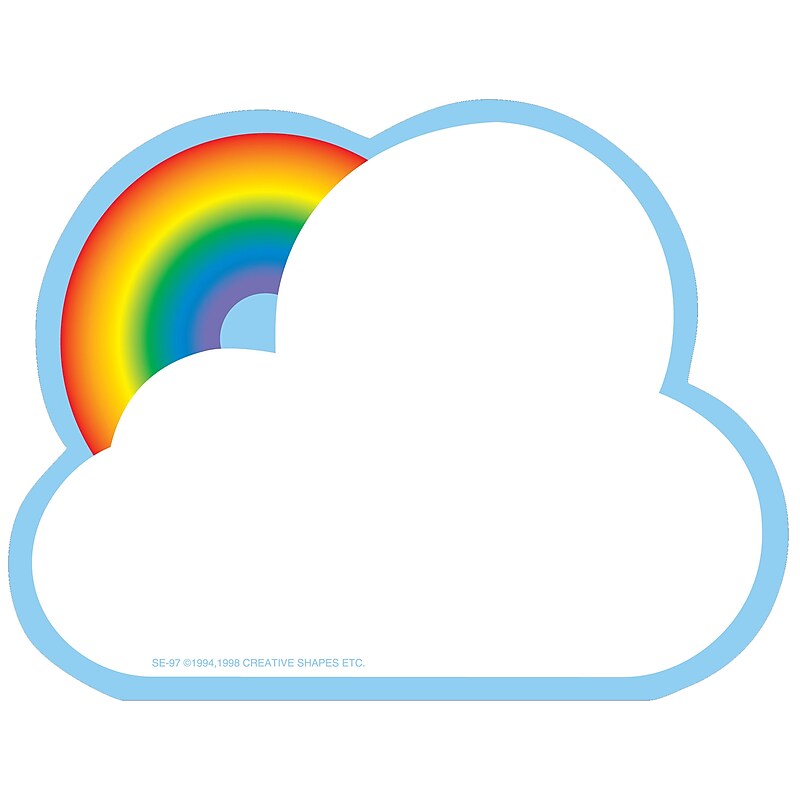 Creative Shapes Rainbow Memo Pad, Multicolor, 6/Bundle (SE-97-6) image 1