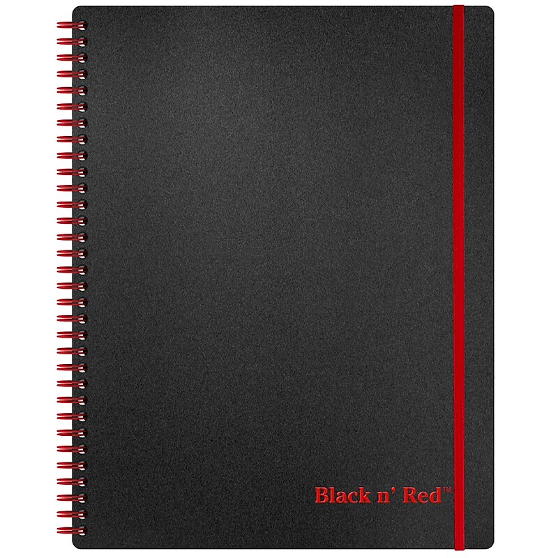 Black N' Red 1-Subject Professional Notebooks, 8.5" x 11", Wide Ruled, 70 Sheets, Black (K66652) image 1