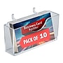 Azar Card Holder, 4.125" x 2", Horizontal, Desktop/Wall, Clear, Acrylic, 10/Pack (252008-10PK )~#|#~17E8F0B9-E63E-46E4-B12B781B9D28E495_sc7
