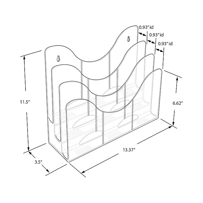 Azar Brochure Holder, Clear Plastic (250099) | Staples