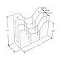 Azar Brochure Holder, Clear Plastic (250099)~#|#~17F3121F-B4D8-46C4-80FAEACEC8785E06_sc7