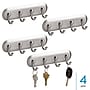 iDESIGN Wall Rack, Brushed Nickel, ABS, 4/Pack (28133M4)~#|#~17F42C57-036C-4886-8A64C724F57D669D_sc7
