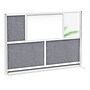 Luxor Workflow Series 5-Panel Freestanding Modular Room Divider System Starter Wall with Whiteboard, 48"H x 70"W, Gray/Silver~#|#~17F52A8E-E228-40F4-988D493510457E8A_sc7