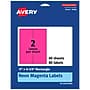 Avery Rectangle Laser/Inkjet Multipurpose Labels, 11" x 4.25", Neon Magenta (80/Box)~#|#~17F8098D-7078-4818-9BBC4F9EBA76F01B_sc7