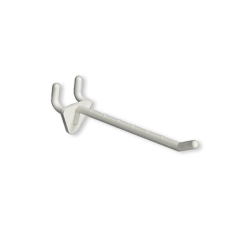 Global Approved  Opaque Plastic Hook, White - Pkg Qty 50