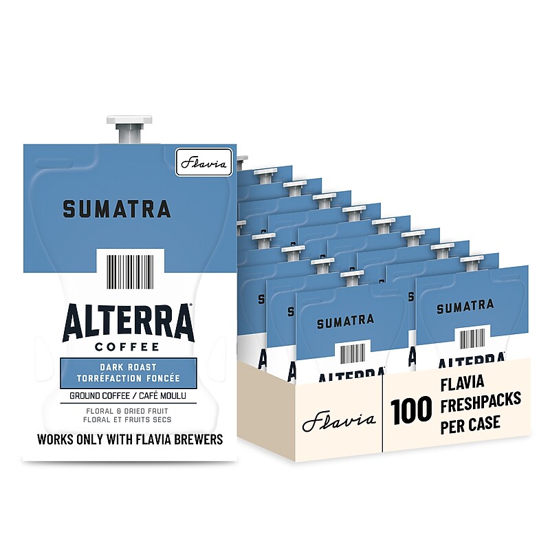 Alterra Sumatra Coffee Flavia Pods, Dark Roast, 100/Carton (MDRA194) image 1