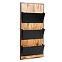 Mind Reader 3-Compartment Wood and Metal Wall Mountable Wall File, Letter/Legal Size, Black (WALLPOCKET-BLK)~#|#~1803D4DF-19B3-4824-8C1CC435C10105F0_sc7