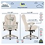 Serta Claremont Ergonomic Faux Leather Swivel Executive Chair with Back in Motion Technology, Ivory (44186C)~#|#~18079ADB-CB3B-492A-AE4CDD85D6D4F4C7_sc7