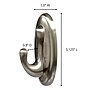 Command Medium Hook, 3lb., Brushed Nickel (17051BN-ES)~#|#~181386B1-604A-4D20-B3B32588EA21E7B6_sc7