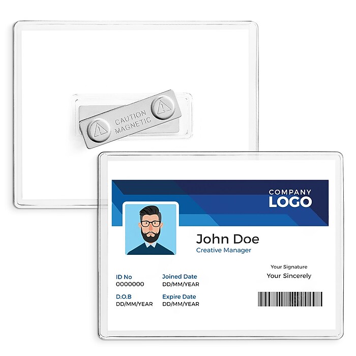 Staples Magnetic Badge Holders, 3