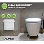 Alpine Industries Plastic Sanitary Napkin Disposal Receptacle, 10"x 5", White (451-WHI-MK)~#|#~181A9014-1199-4536-B308CF004A1B7084_sc7