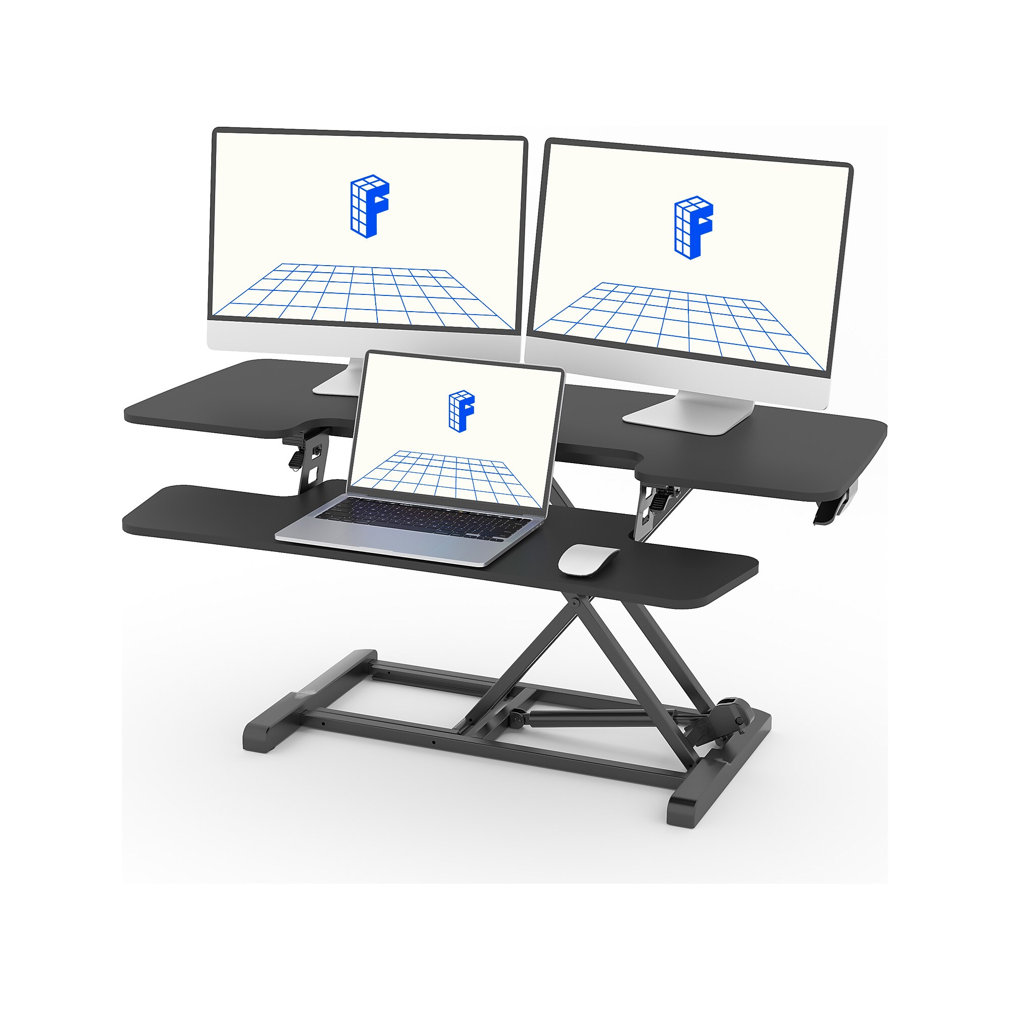 FlexiSpot M7 Series 42″W Manual Rectangular Adjustable Standing Desk Converter, Black (M7-E-42B) Sansujyuku sansujyuku.com