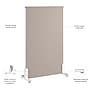 Bush Business Furniture Fabric Freestanding Privacy Panel, 55"H x 34"W, Warm Beige (PSP134WB-03)~#|#~1822514B-8BA7-4492-AC10A60E5C28650C_sc7