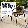 Flash Furniture Dark Brown Rattan Indoor-Outdoor Restaurant Stack Chair (TLH-037-DK-BN-GG)~#|#~18266678-5D77-449A-A03C90BC4F484036_sc7