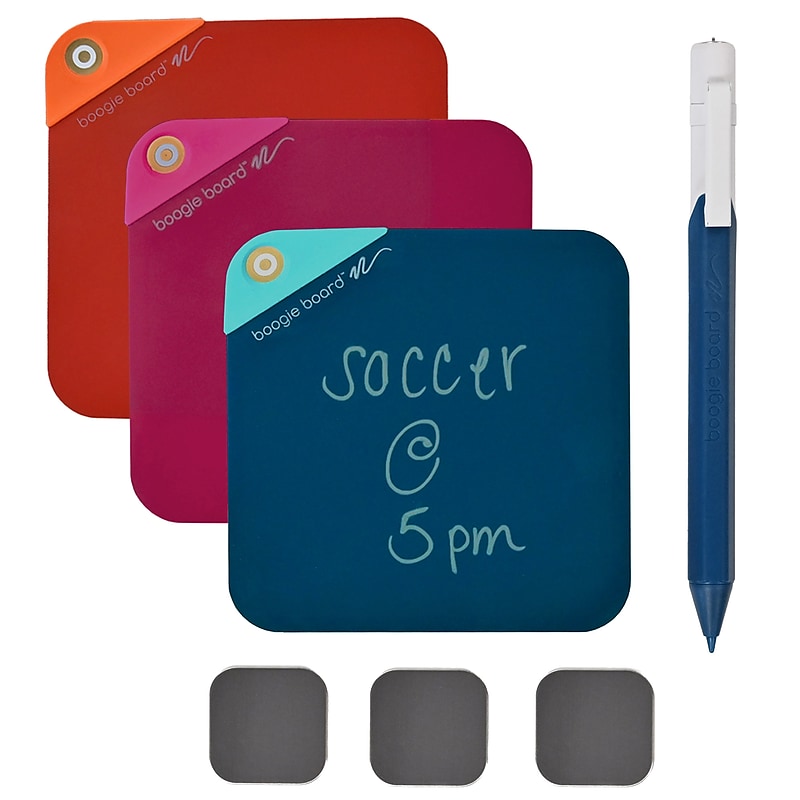 Boogie Board VersaNotes Starter Pack Reusable Notes, Tricolor, 3/Pack (VN10M60001) image 1