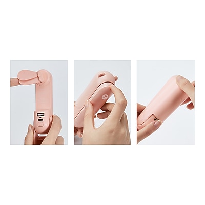 JisuLife F8 Handheld Fan, Pink, 2/Pack (F8-Pink-KIT-2) Sansujyuku sansujyuku.com