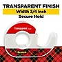 Scotch Transparent Clear Tape Refill, 0.75" x 8.33 yds., 1" Core, Transparent, 3 Rolls/Pack (157-S)~#|#~182C747C-6E8D-478B-A30565C57B4692DE_sc7