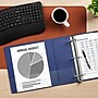 Staples 3" 3-Ring View Binder, D-Ring, Blue (55421/26451)~#|#~182F6816-2C5E-4766-AB765AB0A2EAE022_sc7