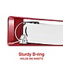Staples 2" 3-Ring Non-View Binder, D-Ring, Red (55366/26305)~#|#~183BFF34-E499-4714-B57BE0205B53FF83_sc7