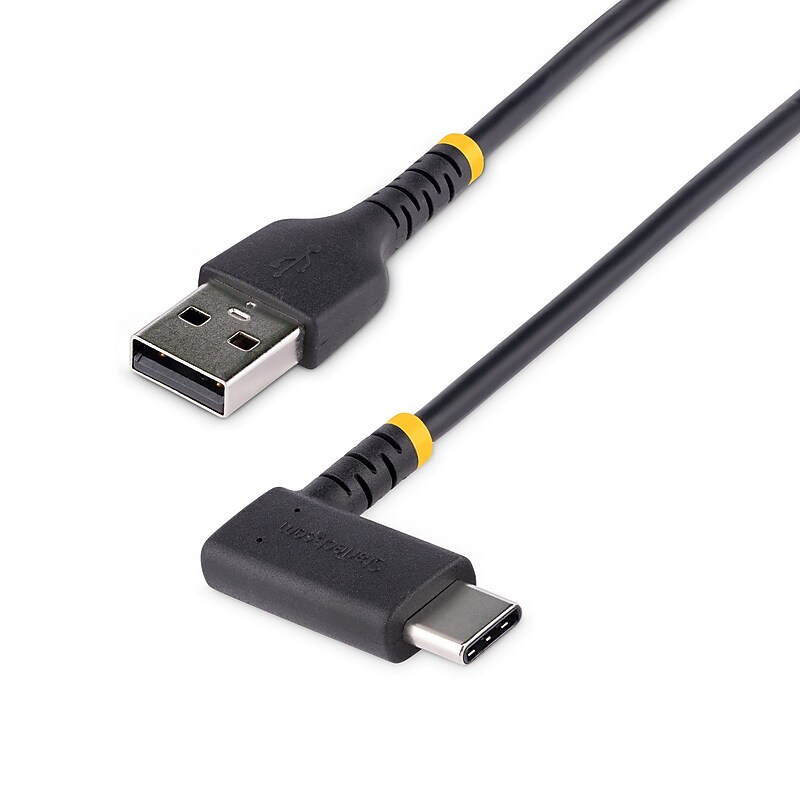 StarTech 0.5ft USB-A to USB-C Charging Cable, Male to Male, Black (R2ACR-15C-USB-CABLE) image 1