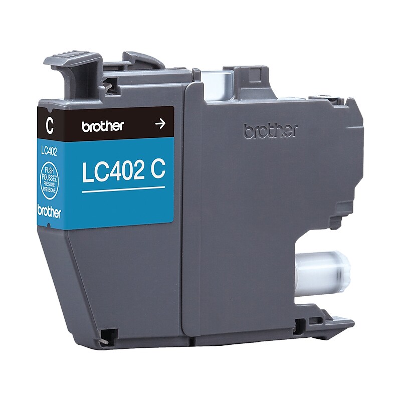 Brother LC402 Cyan Standard Yield Ink Cartridge, Prints Up to 550 Pages (LC402CS) image 1