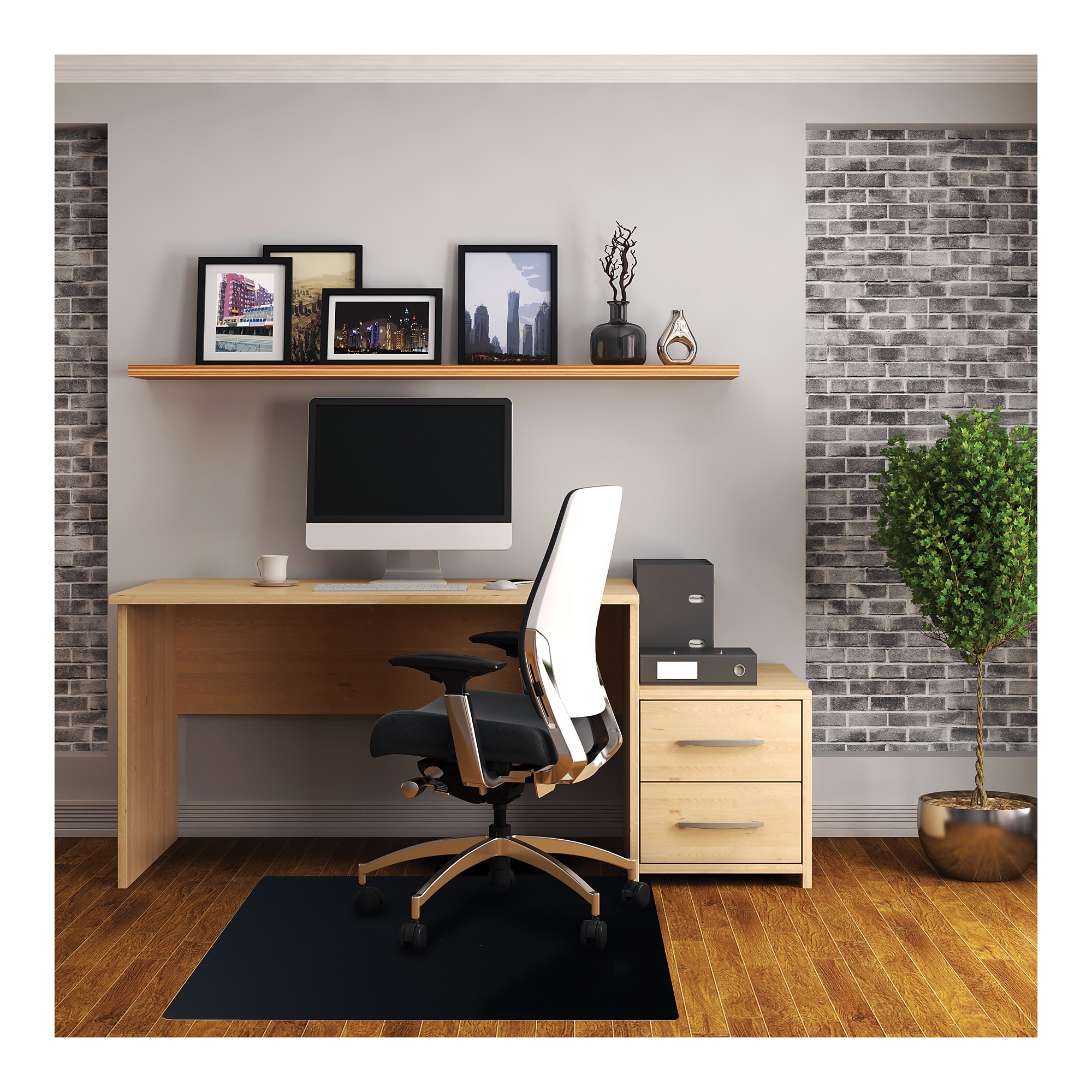 Floortex Advantagemat Hard Floor Chair Mat, 29.5″ x 47″, Black Vinyl (FC123047HEBV) Sansujyuku sansujyuku.com