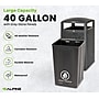 Alpine Industries Steel Outdoor Trash Can with Dome Lid, 40 Gallon, Gray Stone (471-40-GRYS)~#|#~184BD973-1173-401C-A103E2AF247F0C77_sc7