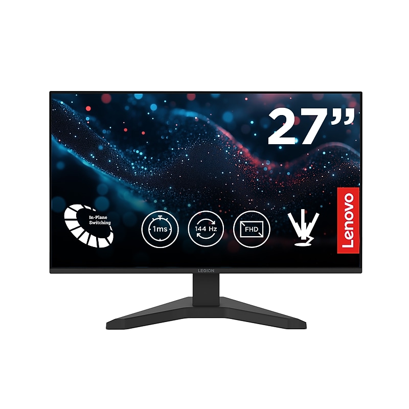 Lenovo Legion R27s 27" IPS FHD 144Hz Gaming Monitor, Black (68CCGAC1US) image 1