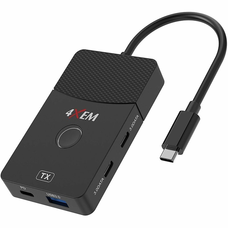 4XEM USB-C 4‑Port Wireless HDMI Hub, Black (4X4N1HDMIWLHUB) image 1