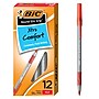 BIC Round Stic Grip Xtra Comfort Ballpoint Pens, Medium Point, Red Ink, Dozen (13889)~#|#~185D28CC-32A4-454B-BA77978610430A82_sc7