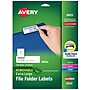 Avery Sure Feed Laser/Inkjet Extra Large File Folder Labels, 15/16" x 3-7/16", White, 450 Labels/Pack (8425)~#|#~18604820-A961-4375-B2ABEFCC97CAA46D_sc7