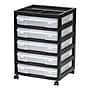 Iris 5-Drawer Storage Cart, Black (587685)~#|#~18627358-1A60-4EE2-A90BDB43B36FFD35_sc7