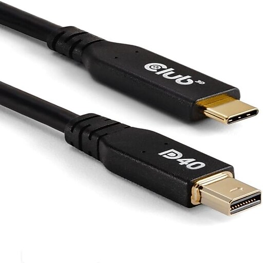 Club 3D 6.56' USB C to Mini DisplayPort Audio/Video Cable, Male to