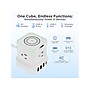 Uncaged Ergonomics Cube 4-Outlet 4-USB Port Surge Protector, 10', White (WC-10-w)~#|#~186A33A0-AEB8-4E32-9EF4E51F338D54CF_sc7