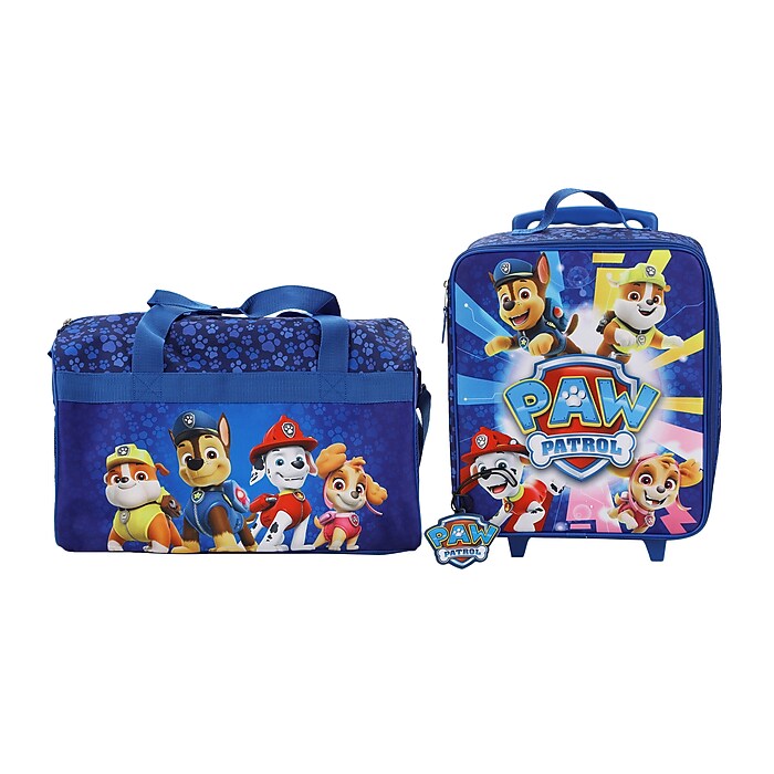 Bioworld 3-Piece Paw Patrol Carry-On Luggage Set with Wheels
