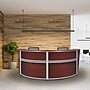 Regency Marque 124.5"W Curved Reception Desk Workstation, Mahogany (77292MH)~#|#~186E10A5-BC1F-40FC-B831E9FD78E16D40_sc7