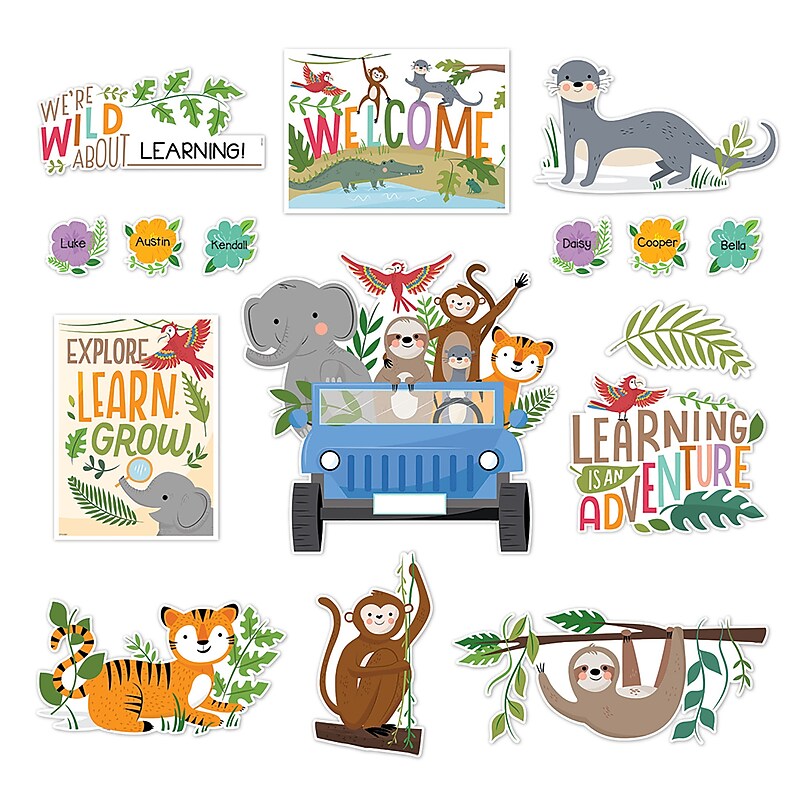 Creative Teaching Press Jungle Friends Bulletin Board Set, 48/Set (CTP10917) image 1