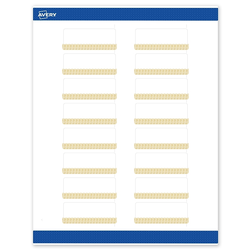 Avery Laser/Inkjet Rectangle Multipurpose Labels, 1" x 2-5/8", White, 160/Pack (S00EWS) image 1