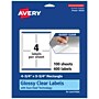 Avery Laser/Inkjet Multipurpose Labels, 3.75" x ", Glossy Clear, 400/Box (94254)~#|#~18726D27-5698-4BAE-B799A3B07A7940AC_sc7