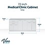 Viva Comfort 36'' H x 72" W Exam Room Medical Cabinet and 72" W Wall Cabinet, 6 Doors, 3 Drawers (90272NS-GRY-WAL)~#|#~1872C9E1-94A5-4427-917821D3F40EC83C_sc7
