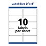 Avery TrueBlock Inkjet Shipping Labels, 2" x 4", White, 250 Labels/Pack (8163)~#|#~187687B5-E62D-4D9A-830110C45E7B2CE8_sc7