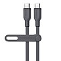 HyperGear Flexi Pro USB-C to USB-C Soft-Touch Silicone Fast Charge and Sync Cable, 15 ft., Gray (16052)~#|#~1876BBA0-EE48-4A52-86F72B08DE1D28BD_sc7