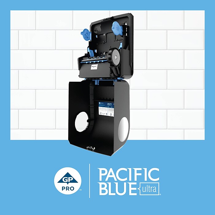 David Pee Pacific Blue Ultra Hardwound Paper Towel Dispenser, Black