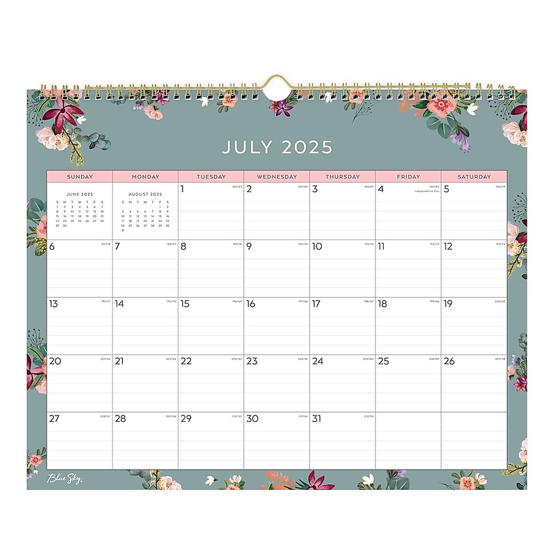 2025-2026 Blue Sky Greta 12" x 15" Academic Monthly Wall Calendar(146993-A26) image 1
