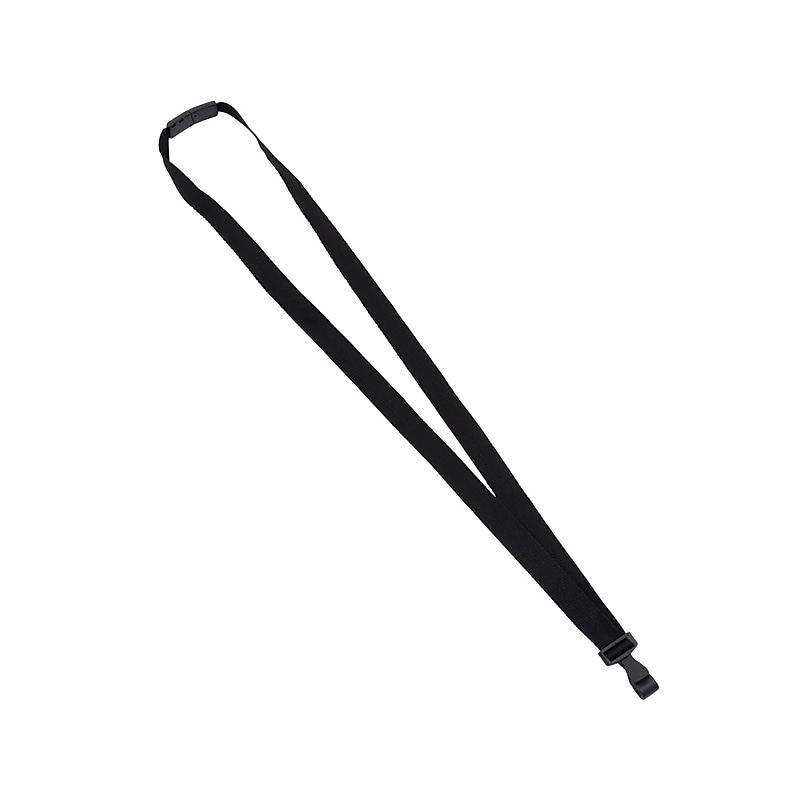 Advantus Breakaway Lanyard with Plastic Hook, Black, Dozen (97131) image 1