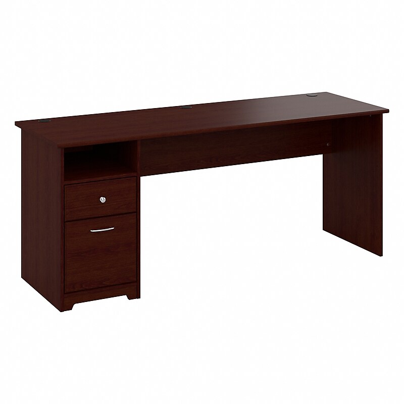 Bush Furniture Cabot 72"W Computer Desk with Drawers, Harvest Cherry (WC31472-03) image 1