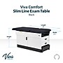 Viva Comfort Slimline Exam Table Base with Leg Rest, Step Stool, Drawers, Stirrups, 420 lb Capacity, Black (ADI996-FBSU-M2-BLK)~#|#~1892DF68-EAEC-4B70-BD6EFC12B423F65A_sc7