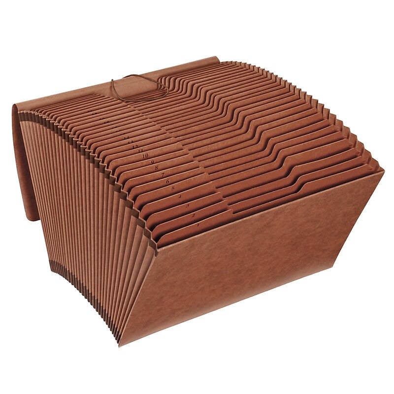 Pendaflex Heavy Duty Reinforced Paper Stock Accordion File, Numerical Index, 31 Pocket, Legal, Brown (1006982) image 1